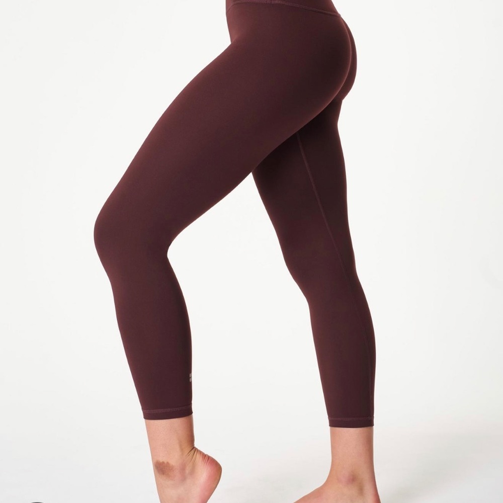 Sweaty Betty All Day 7/8 Maroon Leggings - Picture 1 of 4